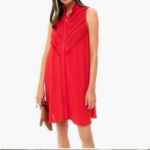 Pomander Place Red Ruffled Tie Front Sundress